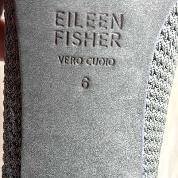 Eileen Fisher NWOT Honey Sock Block Heel Stretch Knit Grey Ankle Booties… - Picture 6 of 7